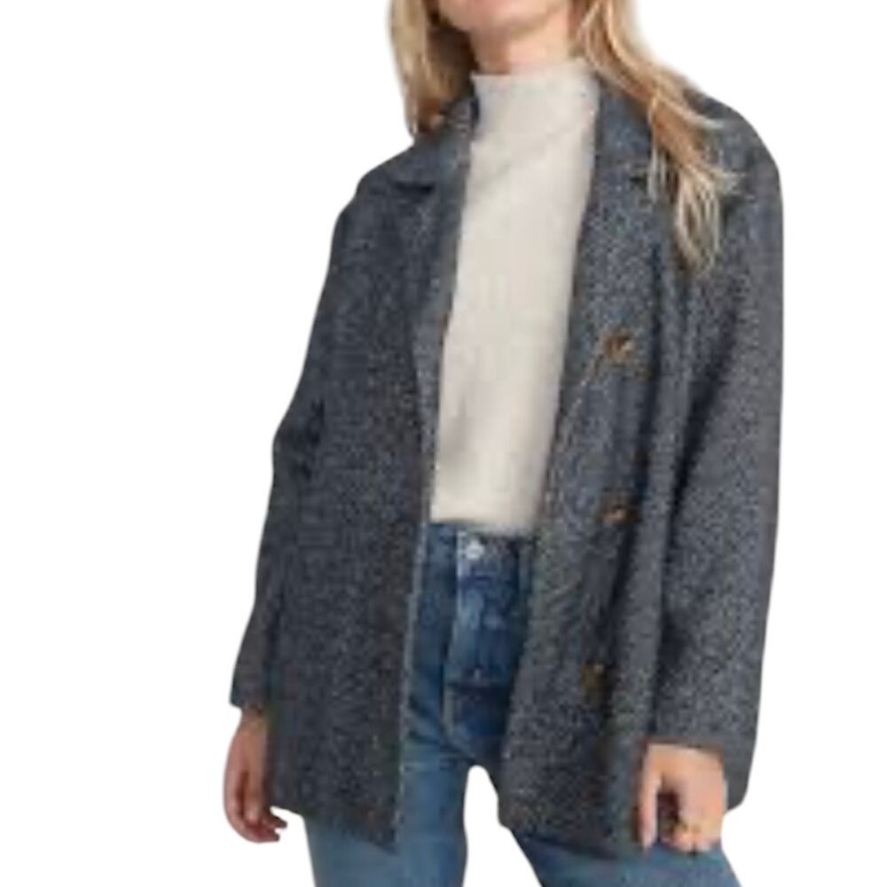 Old Navy Herringbone Blazer Jacket L Classic Academia Office Chic‎ Preppy Career
